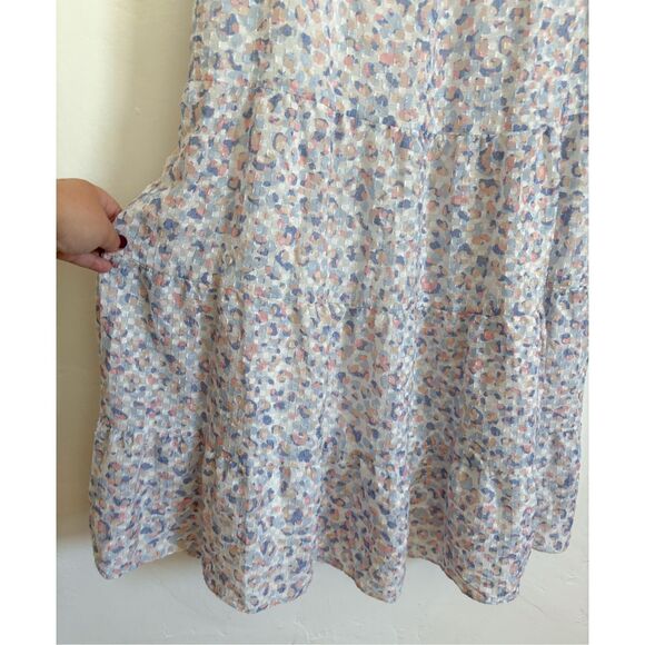 Nanette Lepore Strappy Tiered Watercolor Midi Dress size - Picture 6 of 9